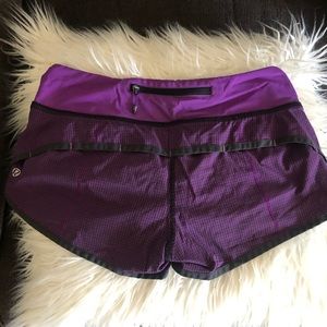 Black and purple Lululemon shorts